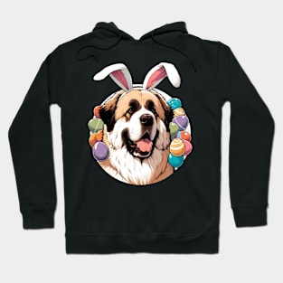 Pyrenean Mastiff's Joyful Easter with Bunny Ears Hoodie